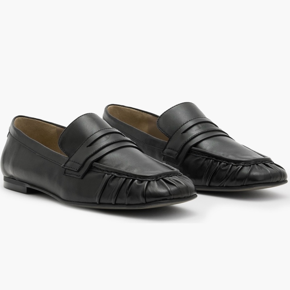 AllSaints Sapphire Leather Slip-On Loafers